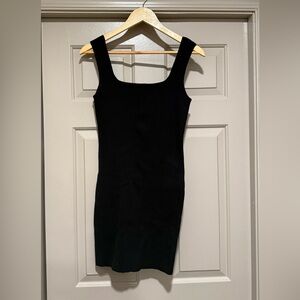 Reformation Black Knit Scooped Ribbed Sleeveless Dress Sz M